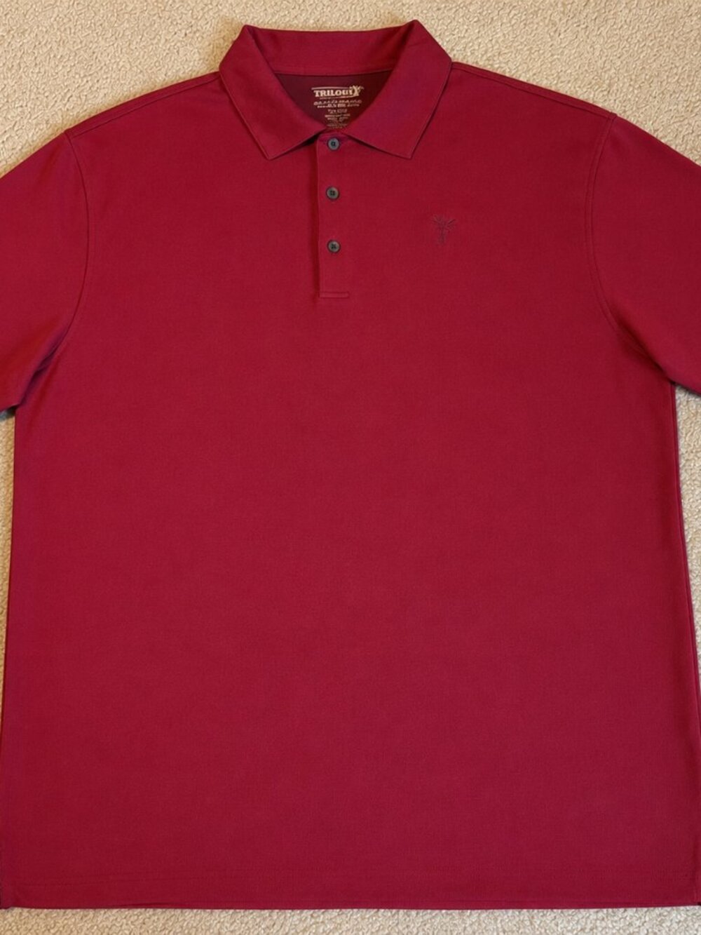 Cariloha Polo Shirt Men's XL Red Performance Comfort Bamboo Blend Golf